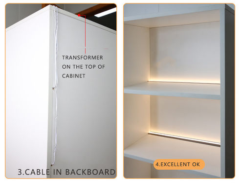 کابینت نمایش موهای حسگر حرکت با چراغ LED