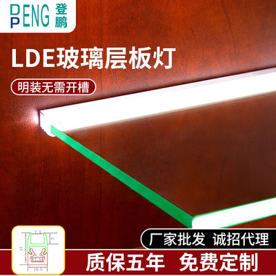 LED مدرن آلومینیوم واحد شیشه ای روشنایی قفسه با نور طبیعی سفید گرم