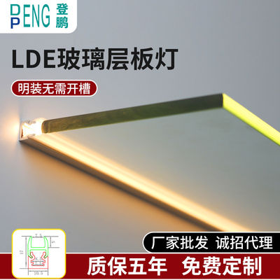 چراغ های LED یک قفسه شیشه ای در رنگ سفید گرم برای قفسه های خرده فروشی