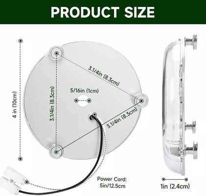 Dia100mm Round Pcb Board 12w 15w AC 110V 120V 230V 3.93' Retrofit Light Kit For Ceiling Flush Light Fan Ceiling Light Panel Replacement PCB 18W 3000K 6000K 1800LM 120V CRI90 Dimmable