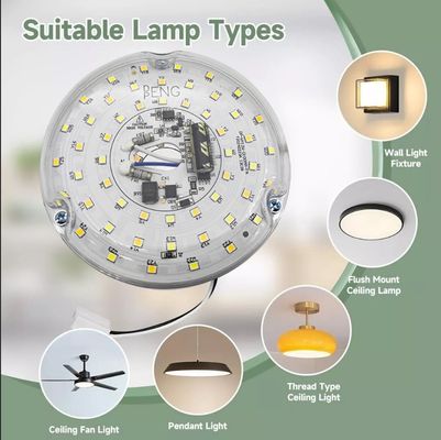 120 ولت 15 وات چراغ LED بدون راننده 100 میلی متر برای چراغ فن LED با گواهینامه ETL تعویض چراغ فن سقف LED