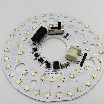 Dia125mm 4.9inch 24W چراغ فن سقف LED Kit Retrofit Kit کیت تعویض چراغ سقف 5CCT 3000K 3500K 4000K 5000K 6000K تنظیم پذیر 12W 18W 24W سوئیچ ، 2800LM 120V ETL 2 4 وات