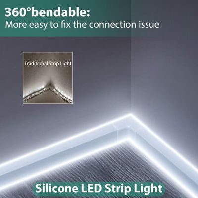 چراغ های نوار LED سفید نوار نور نئون 16 فیت 5 متری نوار نور 12 ولت انعطاف پذیر ضد آب نوار نئون ال ای دی نوار سیلیکون ال ای دی نون چراغ طناب برای آشپزخانه اتاق خواب تزئینات داخلی و خارجی آداپتور برق شامل نیست