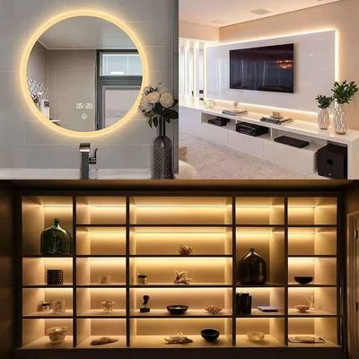 چراغ های نوار ال ای دی انعطاف پذیر 600 واحد LED نوار ال ای دی ضد آب 12 ولت نوار ال ای دی بسته از 16.4ft / 5m برای تعطیلات خانه مهمانی تزئینات داخلی در فضای باز ضد آب سفید 1 بسته