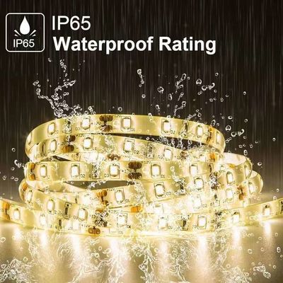 چراغ های نوار ال ای دی انعطاف پذیر 600 واحد LED نوار ال ای دی ضد آب 12 ولت نوار ال ای دی بسته از 16.4ft / 5m برای تعطیلات خانه مهمانی تزئینات داخلی در فضای باز ضد آب سفید 1 بسته