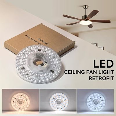 4.92 ️ Universal Ceiling Fan Led Light Replacement for Ceiling Fan Flush Mount Ceiling Light, 18W 3CCT 3000K 4000K 6000K 1500LM CRI90 راه حل مقرون به صرفه برای شکارچیان بادی هامپتون بی هاربر