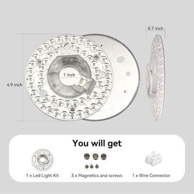 4.92 ️ Universal Ceiling Fan Led Light Replacement for Ceiling Fan Flush Mount Ceiling Light, 18W 3CCT 3000K 4000K 6000K 1500LM CRI90 راه حل مقرون به صرفه برای شکارچیان بادی هامپتون بی هاربر