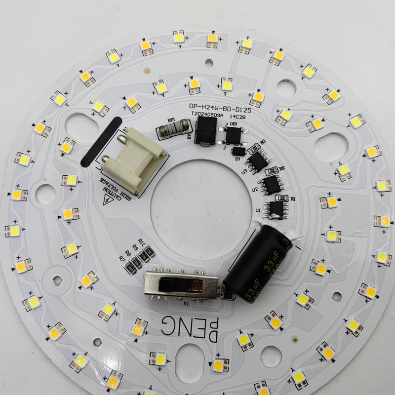 Dia125mm 4.9inch 24W چراغ فن سقف LED Kit Retrofit Kit کیت تعویض چراغ سقف 5CCT 3000K 3500K 4000K 5000K 6000K تنظیم پذیر 12W 18W 24W سوئیچ ، 2800LM 120V ETL 2 4 وات