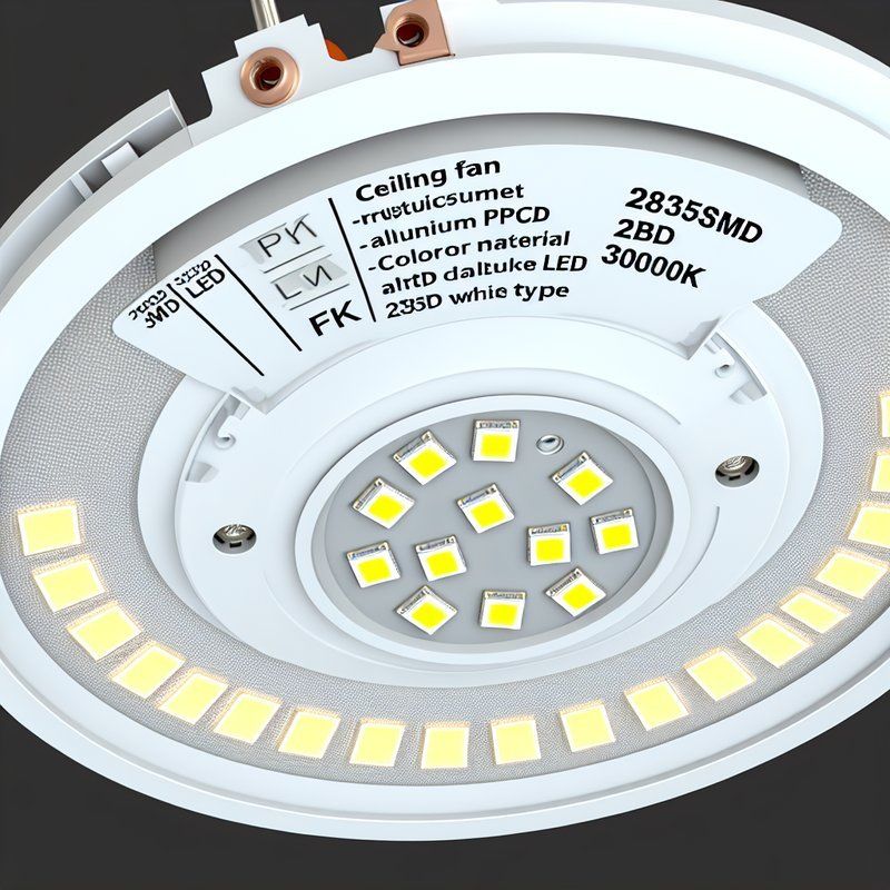 جایگزینی لامپ پنکه سقفی LED 2835SMD - 3000K آلومینیوم PCB دارای گواهی Energy Star