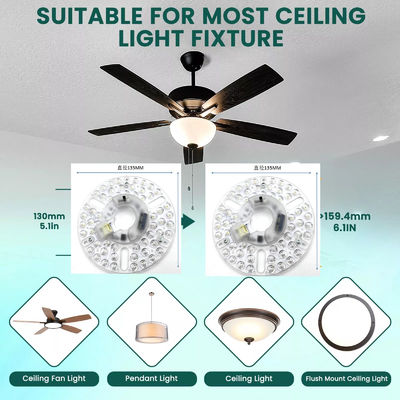 5.3 ️ چراغ LED فن سقف جهانی جایگزین فن سقف فلش چراغ سقف نصب ، 22W 5CCT 3000K 4000K 6000K 1500LM CRI90 Dimmable
